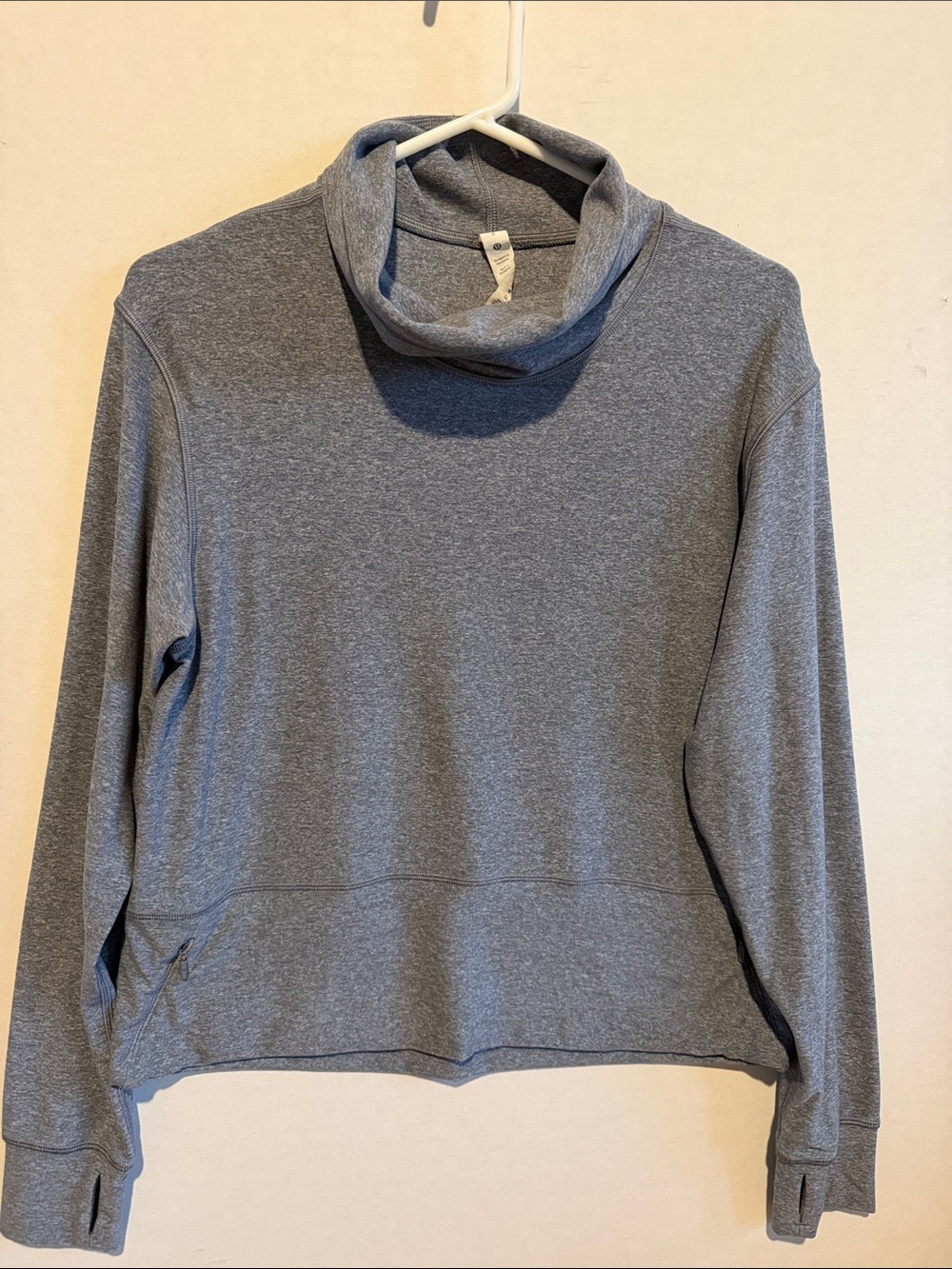 Lululemon Heather Gray Cowl Neck Pullover